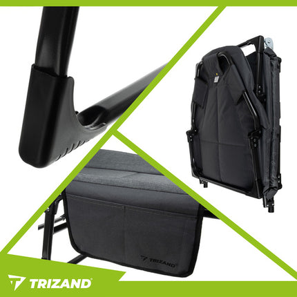 Trizand Opvouwbaar Veldbed - Inclusief Matras - 150 kg - Grijs/Zwart