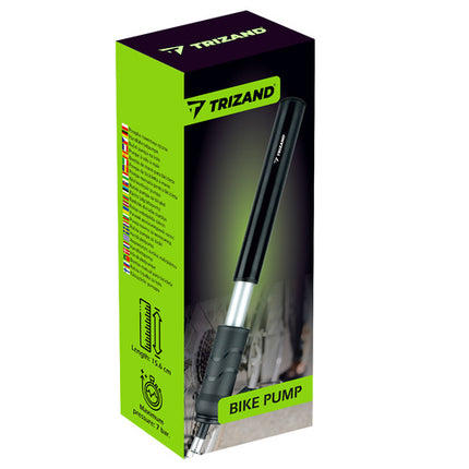 Trizand Handfietspomp - Compact - Aluminium - 7 Bar - Zwart