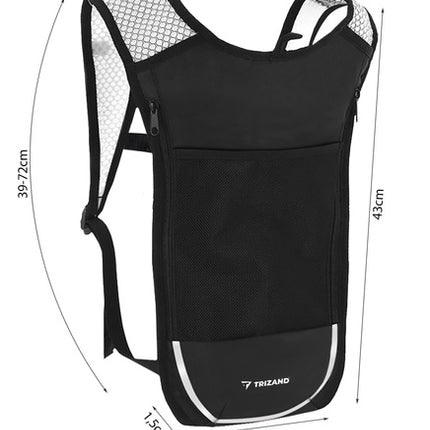 Trizand Hydratatierugzak - 2 Liter - Lichtgewicht Sportrugzak - Zwart