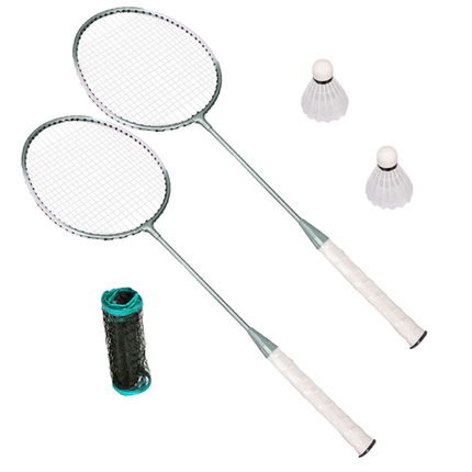 Trizand Badminton Set - Inclusief Net, 2 Rackets en Shuttlecocks