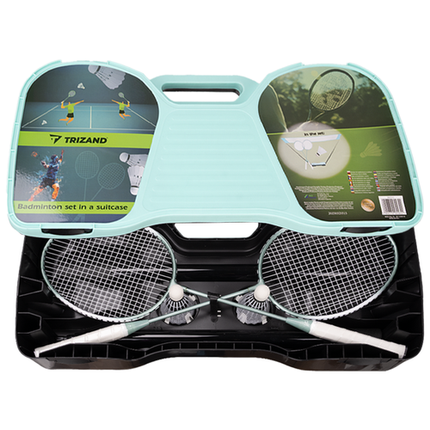 Trizand Badminton Set - Inclusief Net, 2 Rackets en Shuttlecocks