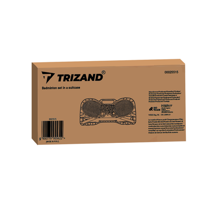 Trizand Badminton Set - Inclusief Net, 2 Rackets en Shuttlecocks