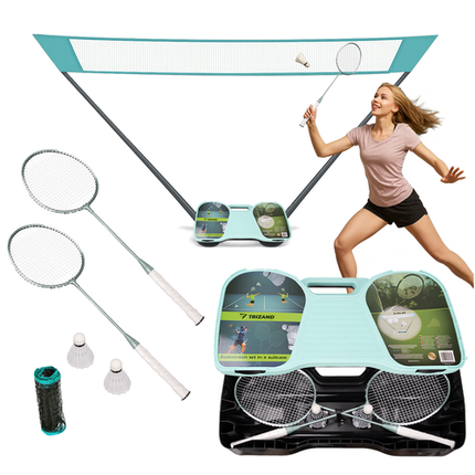 Trizand Badminton Set - Inclusief Net, 2 Rackets en Shuttlecocks