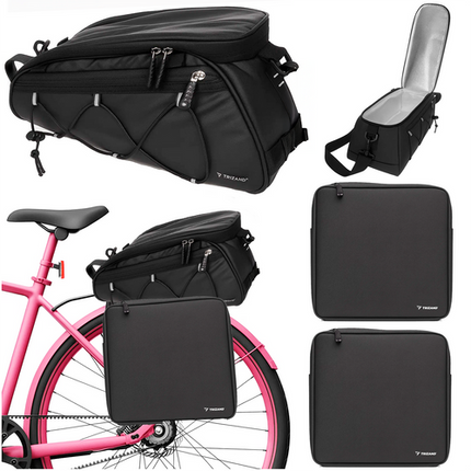 Trizand Fietstas Set - 3-in-1 - Met Koeltas - 16 Liter - Zwart