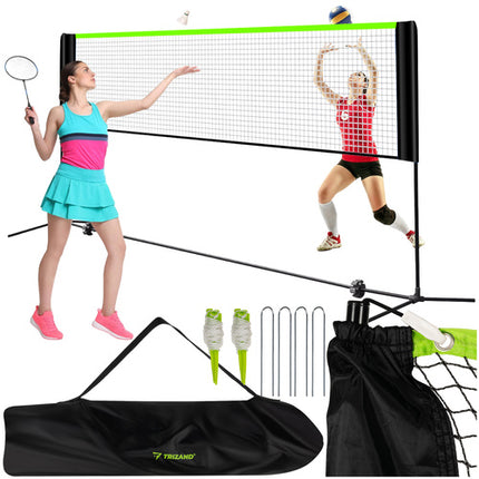 Trizand 3-in-1 Sportnet - Volleybal, Badminton & Tennis - Verstelbaar