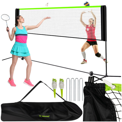 Trizand 3-in-1 Sportnet - Volleybal, Badminton & Tennis - Verstelbaar