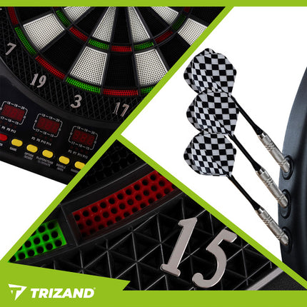 Trizand Elektronisch Dartbord - 27 Games en 243 Varianten - Inclusief Darts