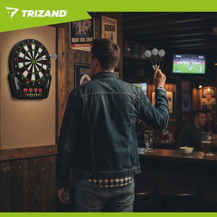 Trizand Elektronisch Dartbord - 27 Games en 243 Varianten - Inclusief Darts