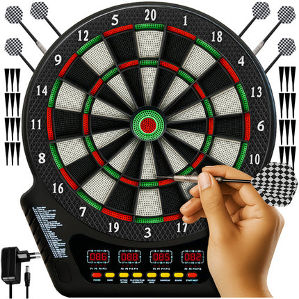Trizand Elektronisch Dartbord - 27 Games en 243 Varianten - Inclusief Darts