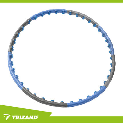 Trizand Massage Hula Hoop - 110 cm - Met 80 Magnetische Noppen - Blauw/Zwart