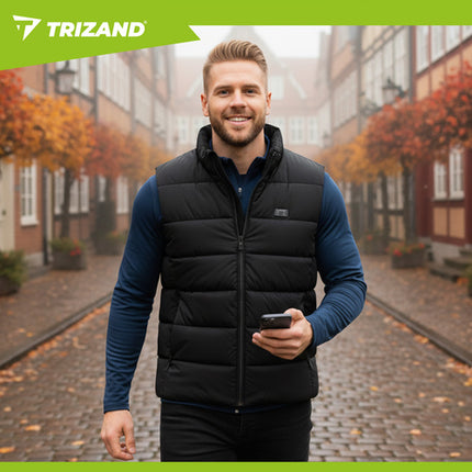 Trizand 26541 USB Verwarmd Vest - L - 11 Zones - Zwart