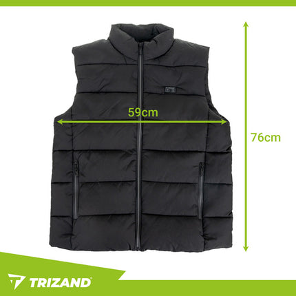 Trizand 26541 USB Verwarmd Vest - L - 11 Zones - Zwart