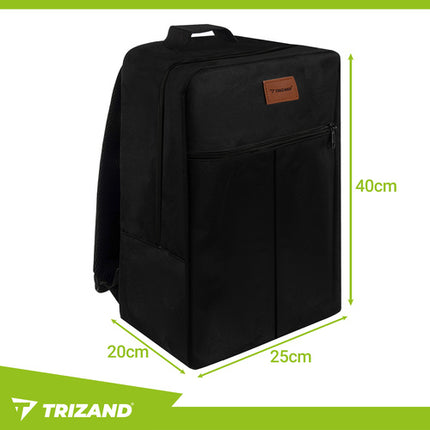 Trizand Reisrugzak - 20 Liter - Handbagage - 40 x 25 x 20 cm - Zwart