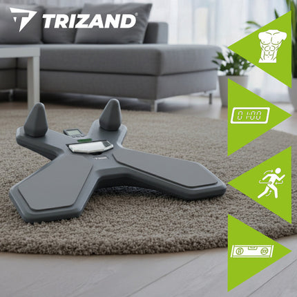 Trizand Balansbord met Counter - Multifunctioneel - 2-in-1 - Zwart