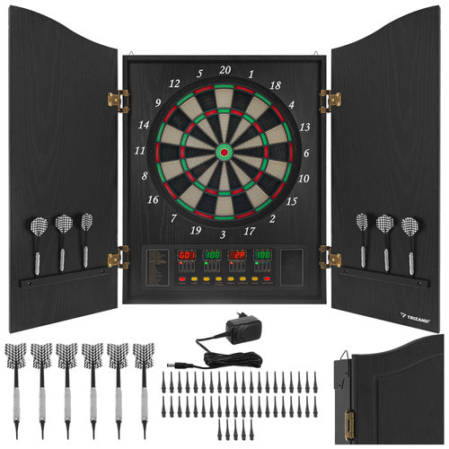 Trizand Elektronisch Dartbord - In Kast - 27 Games en 243 Varianten