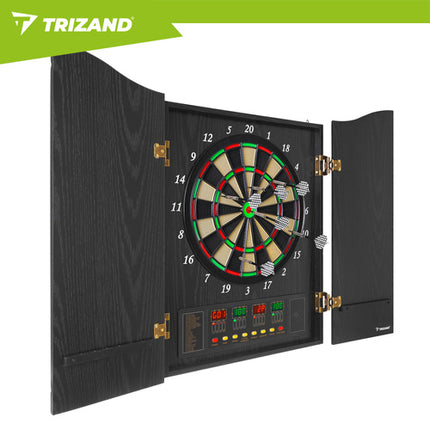 Trizand Elektronisch Dartbord - In Kast - 27 Games en 243 Varianten