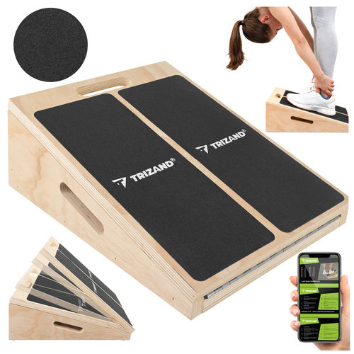 Trizand Slant Board - Verstelbaar Kuitstretchbord - 150 kg - Hout