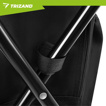 Trizand Rugzak-Visstoel 3-in-1 - 150 kg - Met Koeltas - Zwart
