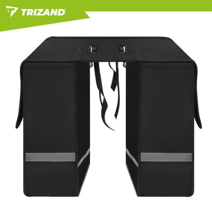 Trizand Dubbele Fietstas - 28 Liter - Waterdicht - Met Reflectoren - Zwart