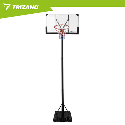 Trizand Basketbalpaal - 305 cm - Verstelbaar - Mobiel - Zwart