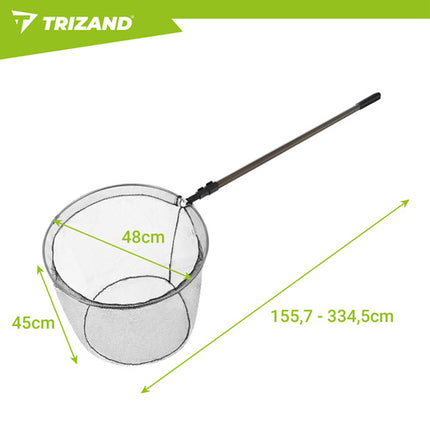 Trizand Telescopisch Schepnet - 334,5 cm - Groot & Lichtgewicht