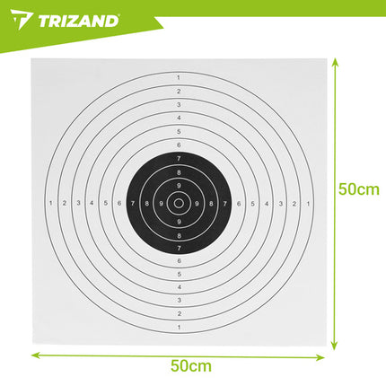 Trizand Schietkaarten Set - 50 x 50 cm - 100 Stuks - Professioneel Papier