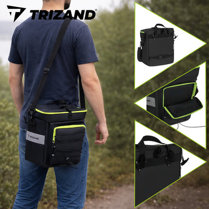 Trizand Waterdichte Fietstas - 53 Liter - Duurzaam - Zwart