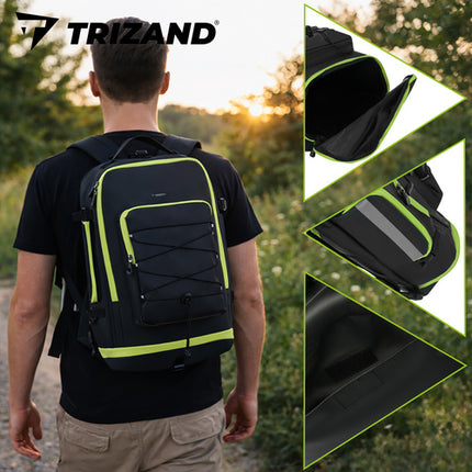 Trizand Waterdichte Fietstas - 53 Liter - Duurzaam - Zwart