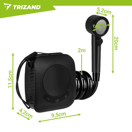 Trizand 8000mAh Draagbare Campingdouche - Met LED Display - IPX8