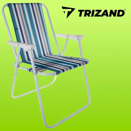 Trizand Bergamo Tuinstoel - Opvouwbaar - Verstevigde Zitting - Blauw
