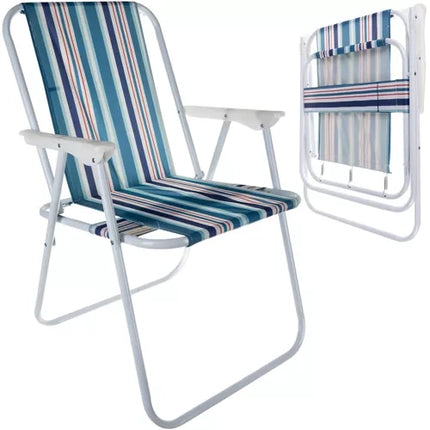 Trizand Bergamo Tuinstoel - Opvouwbaar - Verstevigde Zitting - Blauw