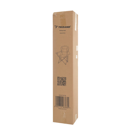Trizand Opvouwbare Visstoel - 120 kg - Met Bekerhouder - Grijs/Zwart