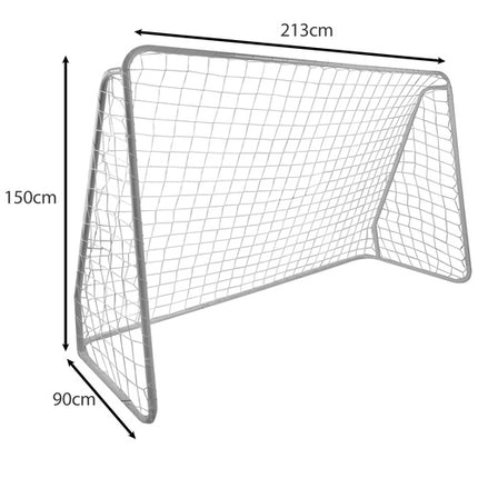 Trizand Voetbalnet - 213 x 150 x 90 cm - Versterkt HDPE - Wit