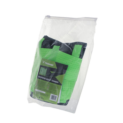 Trizand Neopreen Afslankband - 120 cm - Verstelbaar - Zwart/Groen