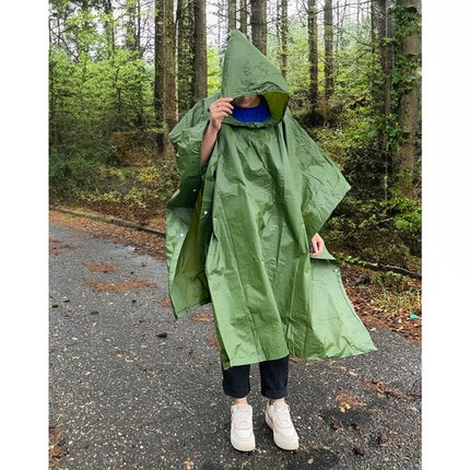 Trizand Regenponcho - Universele Maat - Groen - PVC