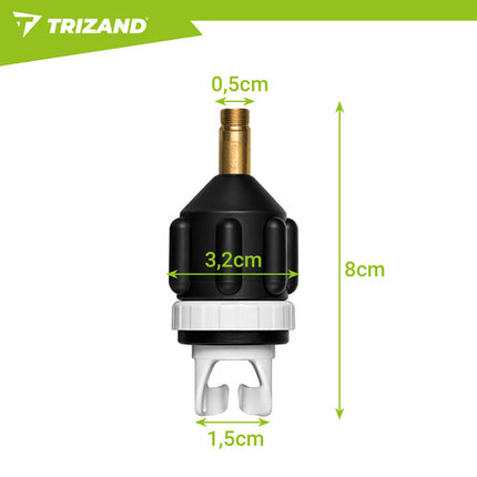 Trizand SUP Ventieladapter - Voor Fietspomp en Compressor - Zwart