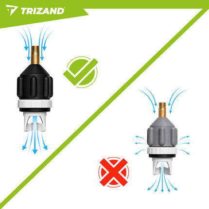 Trizand SUP Ventieladapter - Voor Fietspomp en Compressor - Zwart