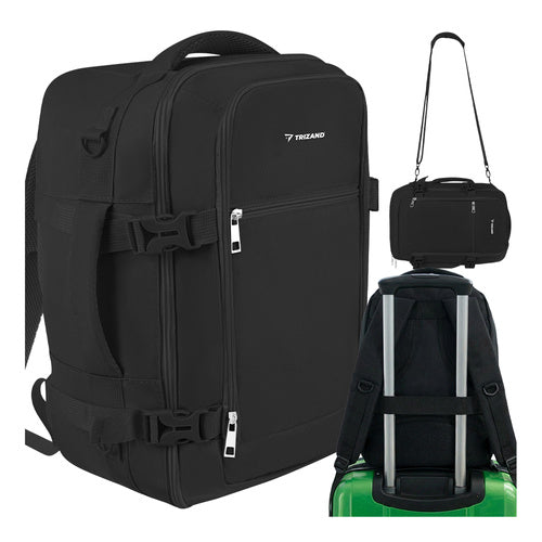 Trizand Reisrugzak 2-in-1 - 20L - Handbagage - 40 x 25 x 20 cm - Zwart