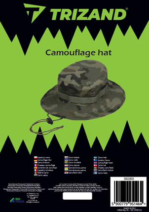 Trizand 23833 Camouflage Hoed - Vissershoed - Verstelbaar - Camo