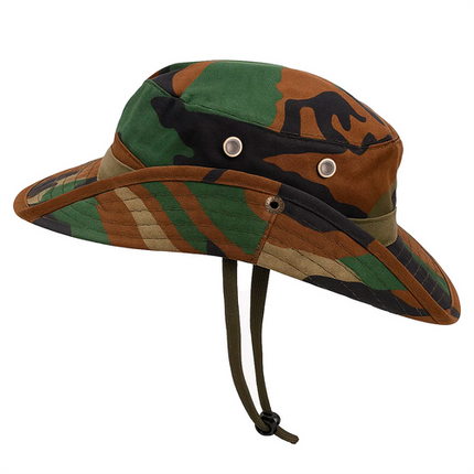 Trizand 23833 Camouflage Hoed - Vissershoed - Verstelbaar - Camo