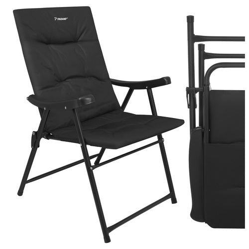 Trizand Campingstoel - Opvouwbaar - 59 x 70 x 91 cm - 120 kg - Zwart