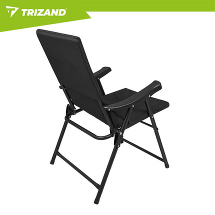 Trizand Campingstoel - Opvouwbaar - 59 x 70 x 91 cm - 120 kg - Zwart