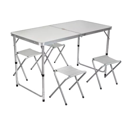 Trizand Camping Set - Inklapbare Tafel en 4 Stoelen - Hoogte Verstelbaar