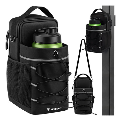 Trizand Magnetische Sporttas - 4,5L - Met Fleshouder - Zwart