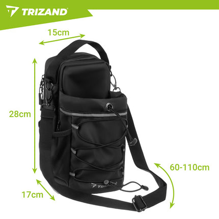 Trizand Magnetische Sporttas - 4,5L - Met Fleshouder - Zwart