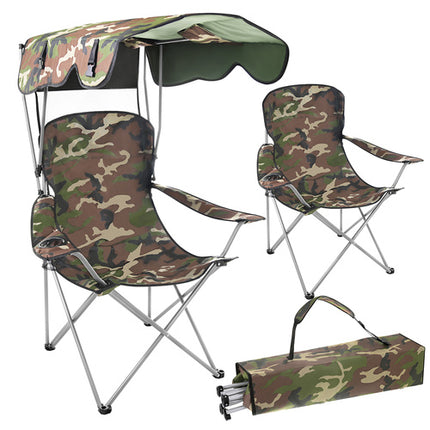Trizand Panama Visstoel met Dak en Klamboe - Camouflage - 100 kg