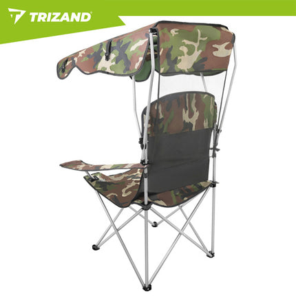 Trizand Panama Visstoel met Dak en Klamboe - Camouflage - 100 kg