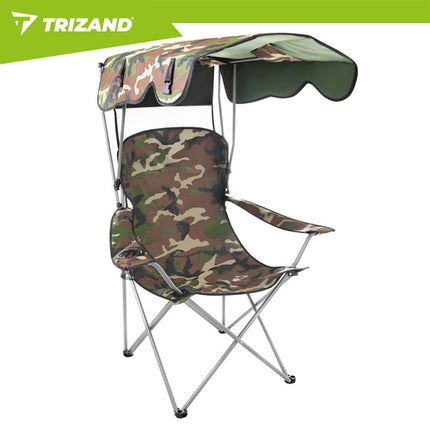 Trizand Panama Visstoel met Dak en Klamboe - Camouflage - 100 kg