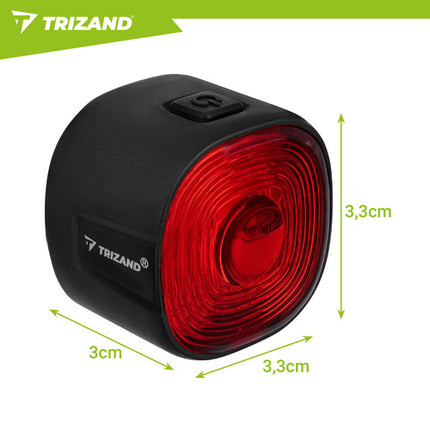 Trizand Achterlicht Fiets - Rood LED - 6 Modi - USB-C Oplaadbaar