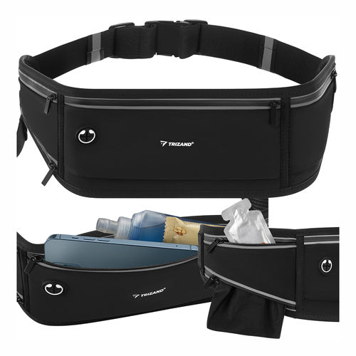 Trizand Hardloopheuptas - 51 x 21 x 11 cm - Sportgordel - Zwart
